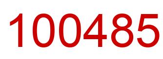 Number 100485 red image