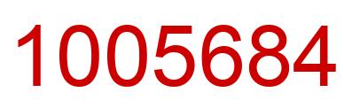 Number 1005684 red image