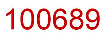 Número 100689 imagen rojo