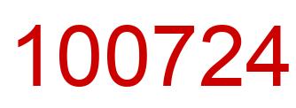 Number 100724 red image