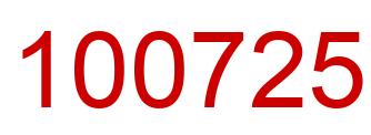 Número 100725 imagen rojo