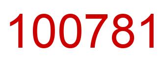 Number 100781 red image