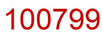 Number 100799 red image