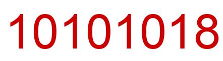 Número 10101018 imagen rojo