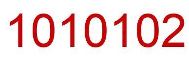 Número 1010102 imagen rojo