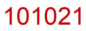 Número 101021 imagen rojo