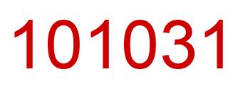 Number 101031 red image