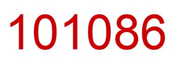 Number 101086 red image
