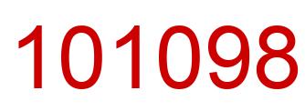 Number 101098 red image