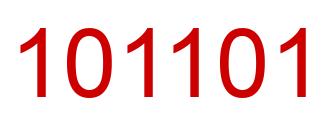 Number 101101 red image