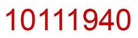 Número 10111940 imagen rojo