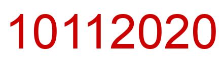 Number 10112020 red image