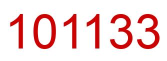 Número 101133 imagen rojo
