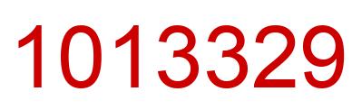 Number 1013329 red image