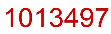 Number 1013497 red image