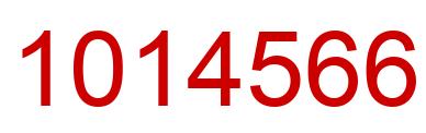 Number 1014566 red image