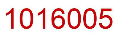 Number 1016005 red image