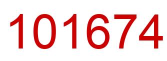 Number 101674 red image