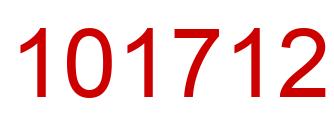Number 101712 red image
