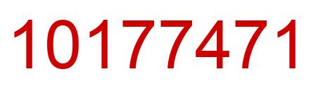 Number 10177471 red image