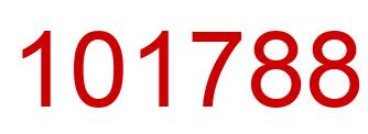 Number 101788 red image