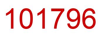 Number 101796 red image