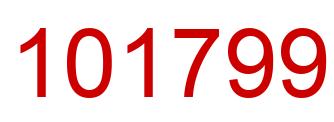Number 101799 red image