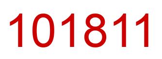 Number 101811 red image