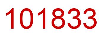 Number 101833 red image