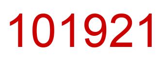 Number 101921 red image