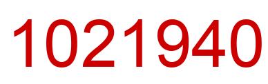 Número 1021940 imagen rojo