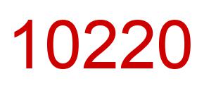 Number 10220 red image