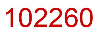 Number 102260 red image