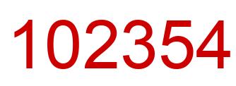 Number 102354 red image