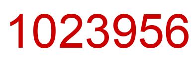 Number 1023956 red image