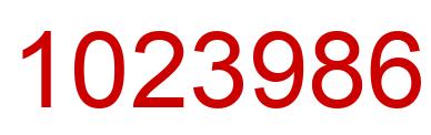 Number 1023986 red image