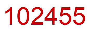 Número 102455 imagen rojo