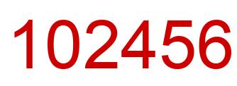 Número 102456 imagen rojo