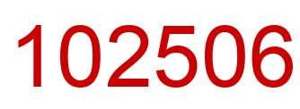 Número 102506 imagen rojo