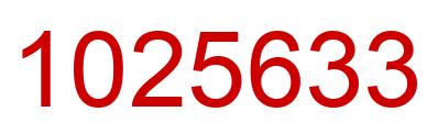 Número 1025633 imagen rojo