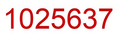 Number 1025637 red image