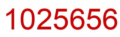Número 1025656 imagen rojo