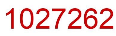 Number 1027262 red image