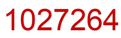 Number 1027264 red image