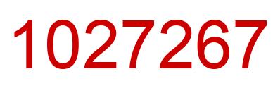 Number 1027267 red image