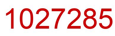 Number 1027285 red image