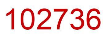 Number 102736 red image