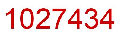 Número 1027434 imagen rojo