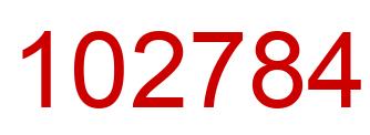 Número 102784 imagen rojo