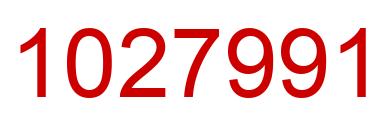 Number 1027991 red image